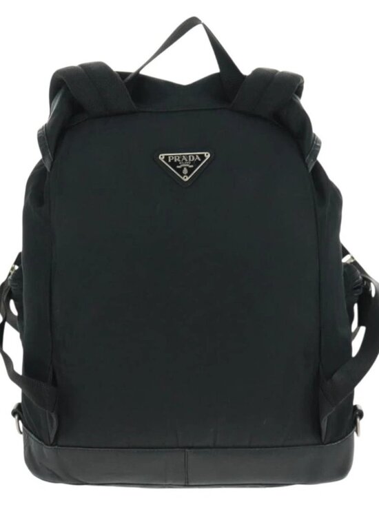 PRADA Backpack Nylon Black Silver Auth gh1538 main image 5